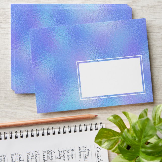 Faux Iridescent Foil Envelopes (Stacked)