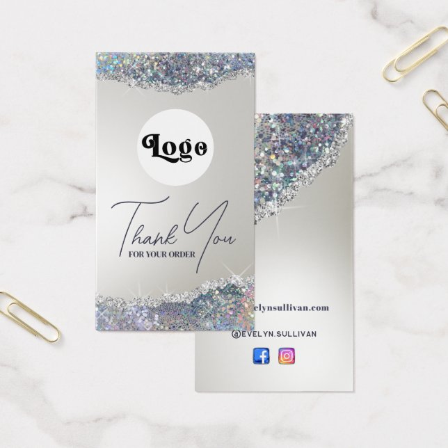 Faux iridescente argent parties scintillant suppor (Bureau)