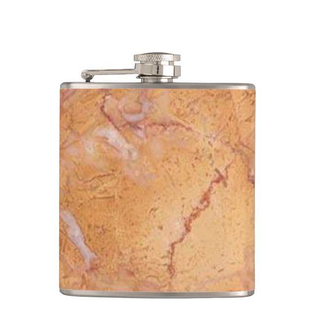 Faux Italian Marble Hip Flask (Front)