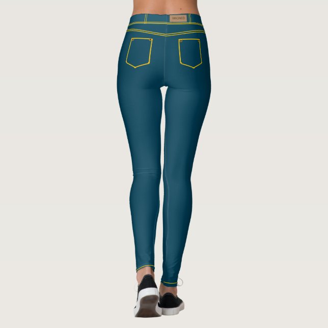 Faux Jeans Leggings (Back)