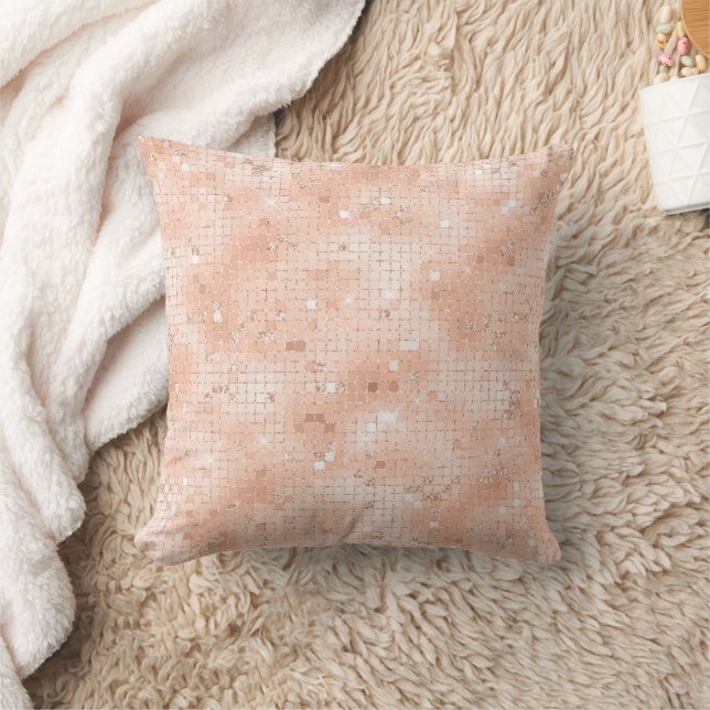 Faux Jewel Pink Glam Jeu Oreiller (Couverture)