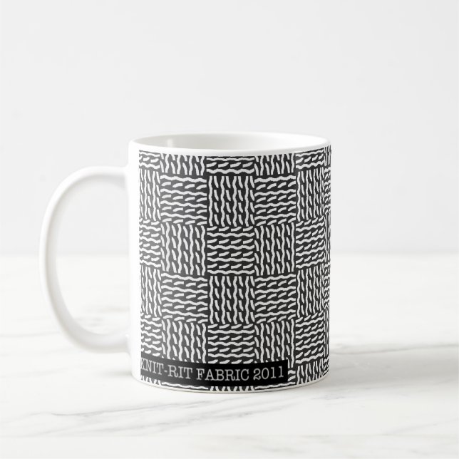 Faux knit - noir/blanc - tasse (Gauche)