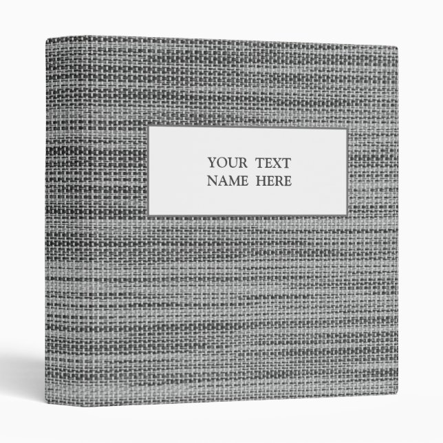 Faux Knitted 3 Ring Binder Personalized Text (Front/Spine)