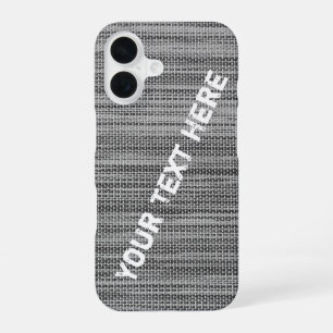 Faux Knitted Grey IPhone Case with Custom Text