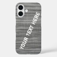 Faux Knitted Grey IPhone Case with Custom Text
