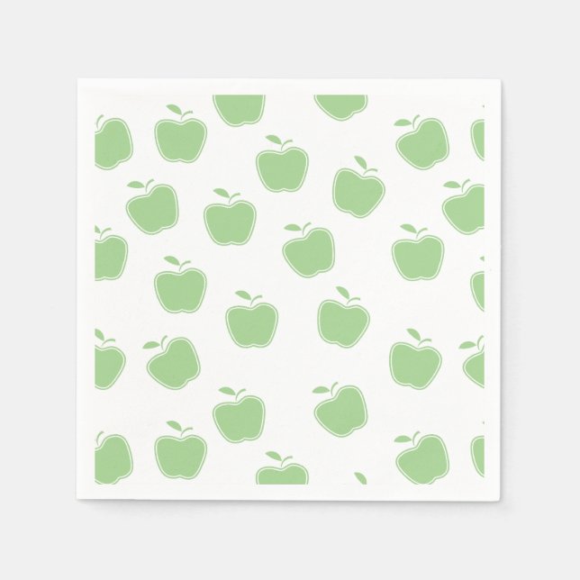 Faux Kraft Rustic Apple Of My Eye Baby Shower Napkin (Front)
