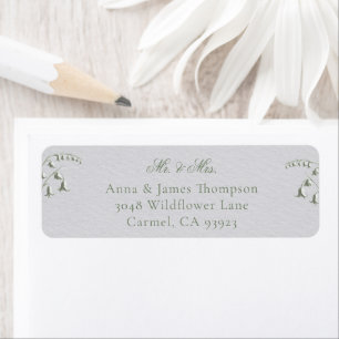 Faux Label Adresse Classique Lily Valley