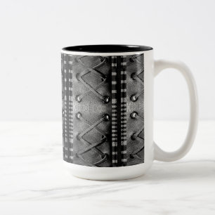 Faux Laced Leather Texture Coffee Mug