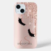 Faux Lashes Glitter Rose Gold Drips 