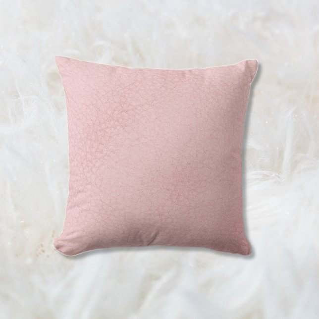Faux Leather | Beautiful Pink Girly Throw Pillow (Creator Uploaded)