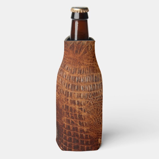 Faux Leather Bottle Cooler (Bottle Front)