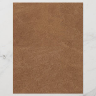 Faux Leather Brown Scrapbook Paper