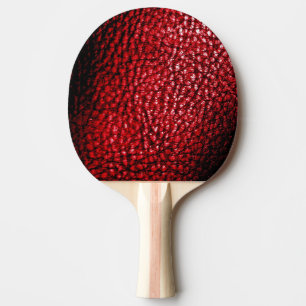 Faux Leather Burgandy Design Ping Pong Paddle