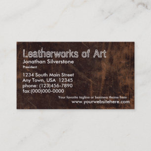 Faux Leather Business Cards