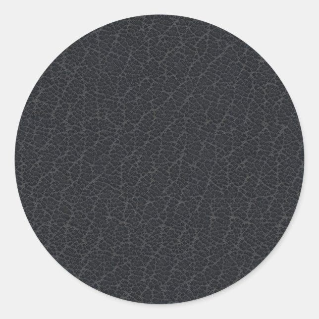 Faux leather classic round sticker (Front)