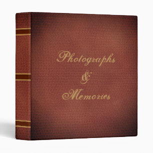 Faux Leather Elegant Photo Album Library Book Binder