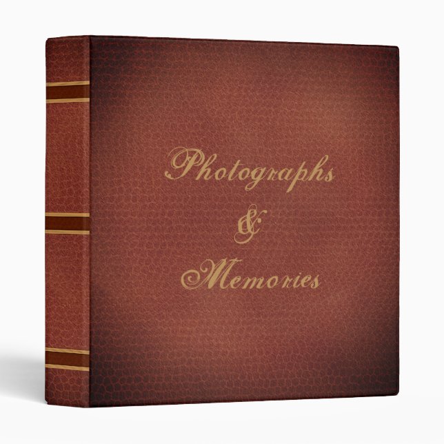 Faux Leather Elegant Photo Album Library Book Binder (Front/Spine)