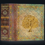 Faux Leather Gold Tree of Life Ancient Tome Binder<br><div class="desc">Step into the past with this whimsical ancient-tome-themed novelty binder,  rich with faux-weathered-leather detail,  medieval allure,  and old-world charm. Makes a fantastic one-of-a-kind gift. Shop the rest of our Ancient Tome themed binders and notebooks for a unique niche of products you don't want to miss!</div>