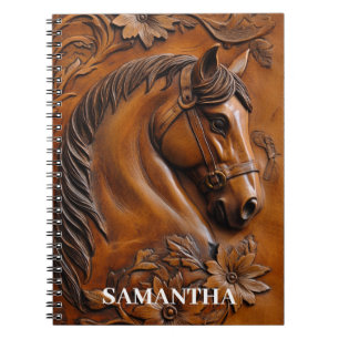 Faux Leather Horse Personalized  Notebook