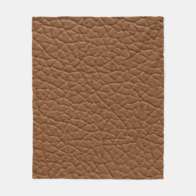 Faux leather light brown shades major texture. abs fleece blanket (Front)