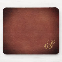 Faux Leather Look Elegant Monogrammed
