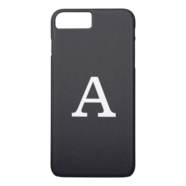 Faux Leather Monogram Case-Mate iPhone Case (Back)