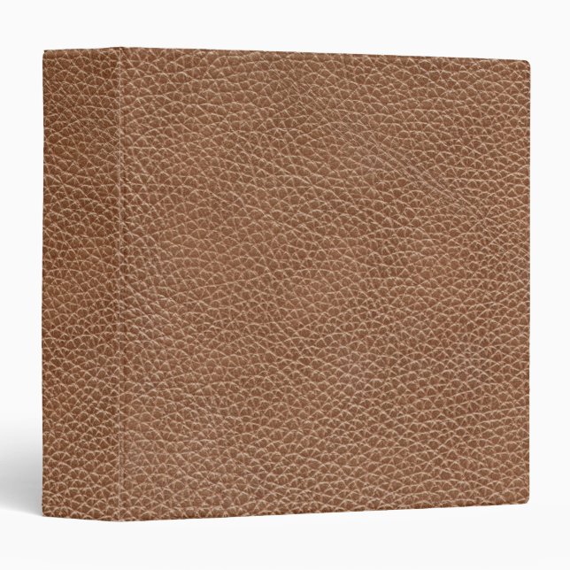 Faux Leather Natural Brown Binder (Front/Spine)