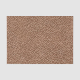 Faux Leather Natural Brown Tissue Paper
