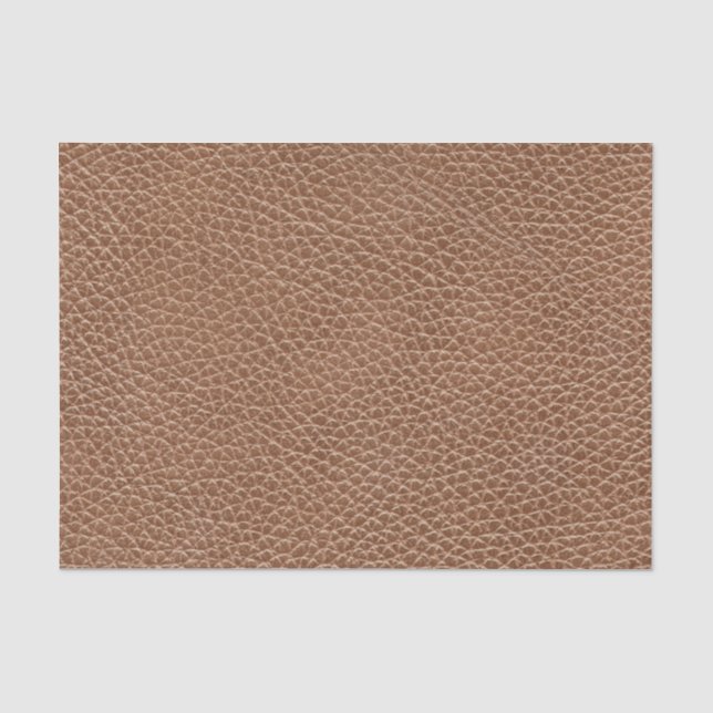 Faux Leather Natural Brown Tissue Paper (Front)