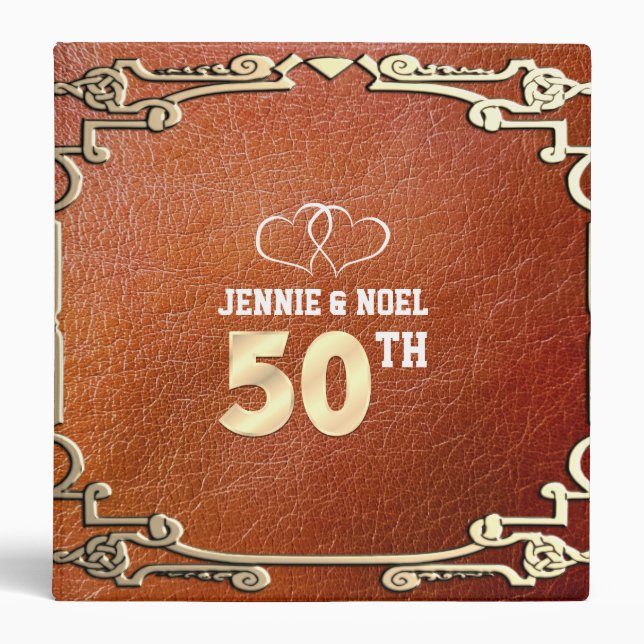 Faux Leather Personalised Photo Album Cover Binder (Front)