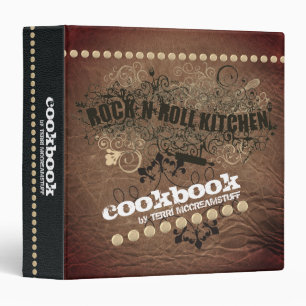 Faux leather personalized cookbook recipe binder