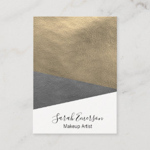 Faux Leather Print Business Card