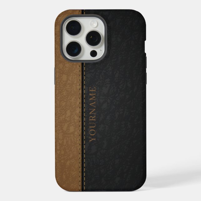 Faux Leather Stitches iPhone Case (Back)