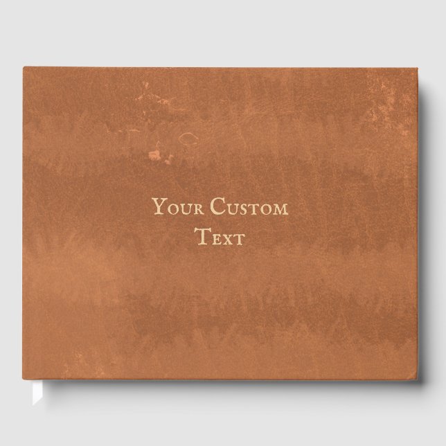 Faux Leather Vintage Antique Guest Book (Front)