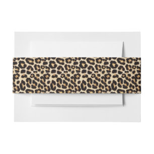 Faux Leopard Fur   Fake Fur Pattern Invitation Belly Band
