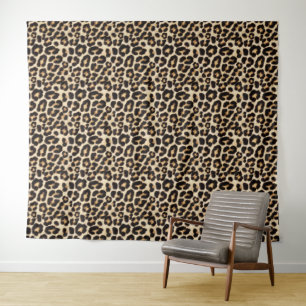 Faux Leopard Fur Pattern Wild Cat Tapestry