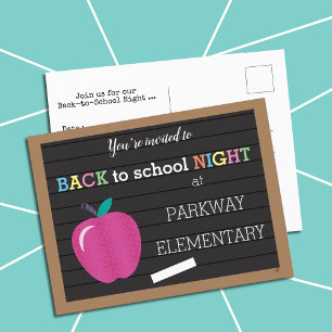 Faux Letter Board Back-To-School Night Postcard