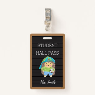 Faux Letter Board Boy Student Hall Pass Badge