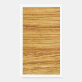 Faux Light Wood Grain Guest Paper Napkin