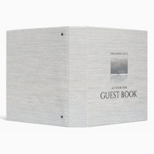 Faux Linen Art Show Exhibition Guest Book Binder
