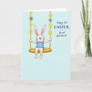 Faux Linen First Easter Card