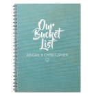 Faux Linen Our Bucket List Couple Keepsake Journal