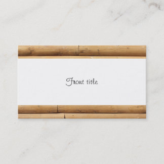 Faux Log Cabin Siding Background Business Card