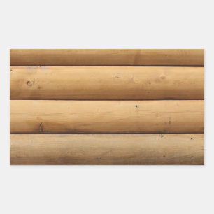 Faux Log Cabin Siding Background Sticker