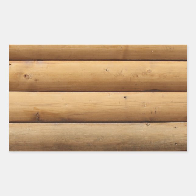 Faux Log Cabin Siding Background Sticker (Front)