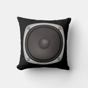 Faux Loudspeaker Throw Pillow