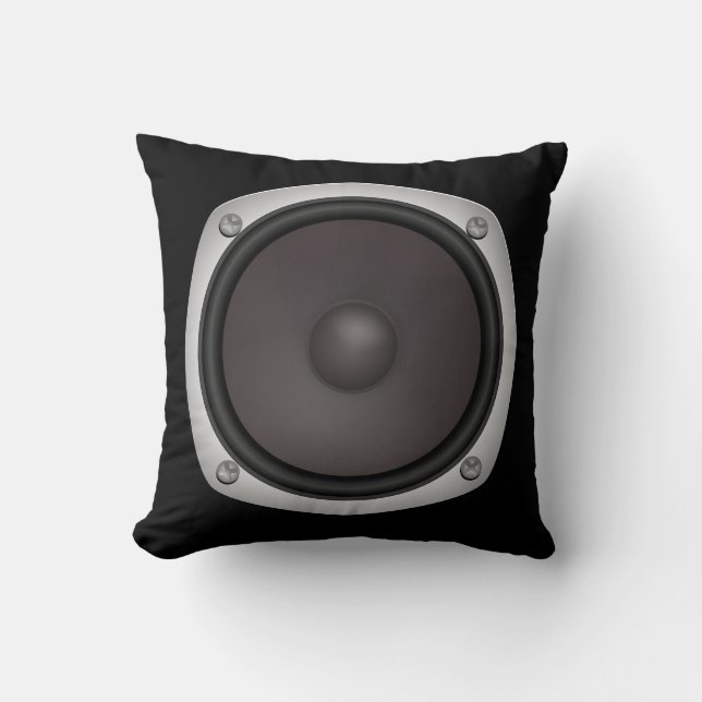Faux Loudspeaker Throw Pillow (Front)