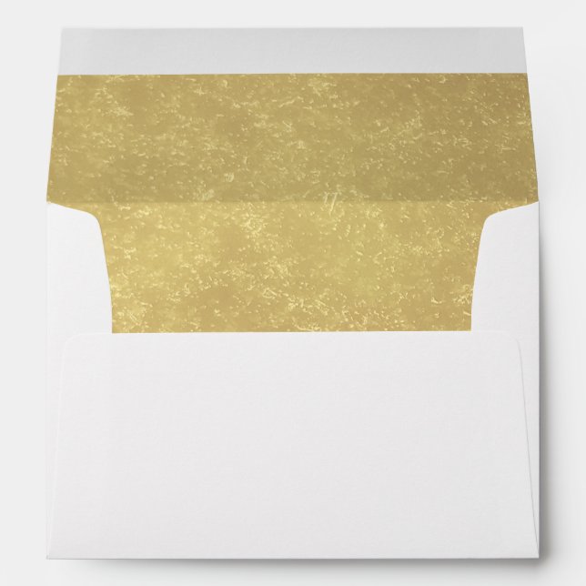 Faux Luxury Gold wedding Envelope (Back (Bottom))