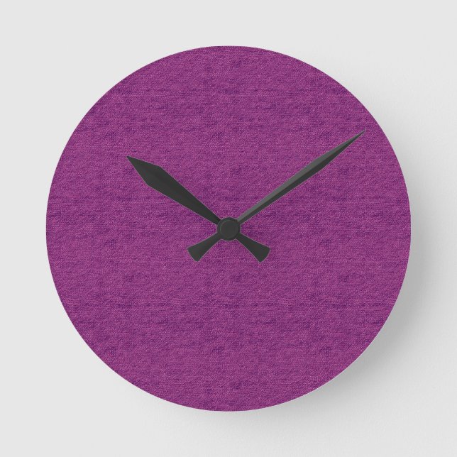 Faux Magenta Denim Clock (Front)