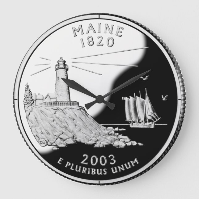 Faux Maine State Quarter Clock (Front)
